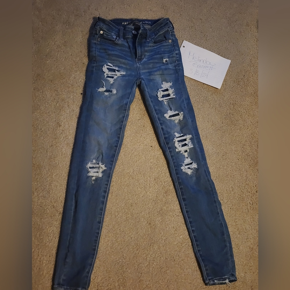 American Eagle Next Level Patched High Waisted Jegging 000R